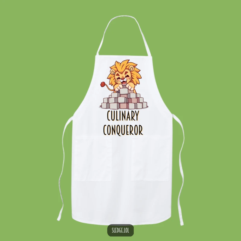 Funny Lion Blocks Apron: Rule the Kitchen with Hilarious Power