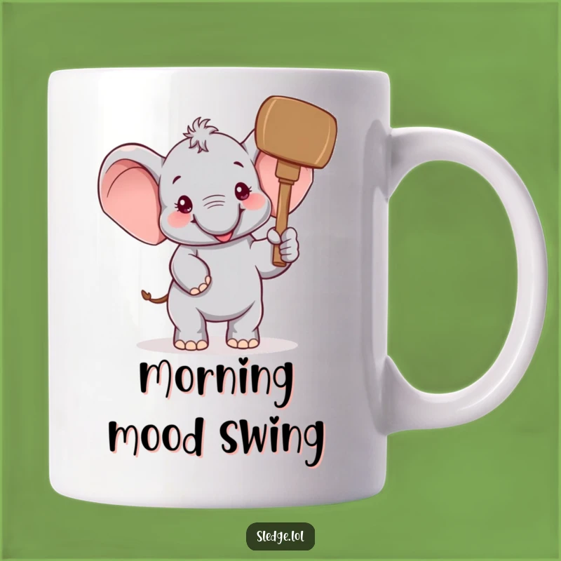 Funny Elephant Mallet Mug: Whack the Grumps Away with this Hilarious Gift