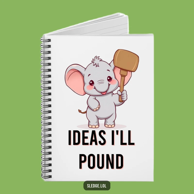 Funny Elephant Mallet Notebook: Jot Down Ideas with Cheerful Whimsy