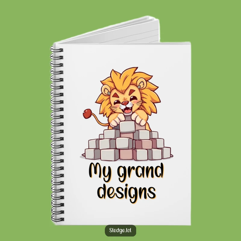 Funny Lion Blocks Notebook: Plan Your Conquests with this Hilarious Journal