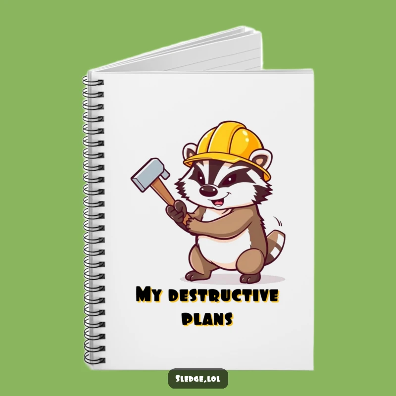 Funny Badger Notebook: Plan Your Projects with Construction Grit - A Builder's Funny Gift