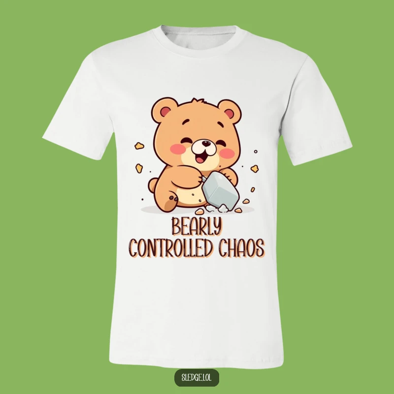 Funny Bear Smashing T-Shirt: Wear Your Playfulness with this Hilarious Tee