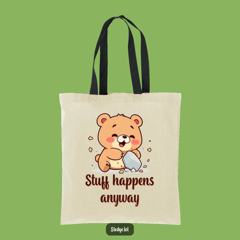 Funny Bear Smashing Tote Bag: Carry Your Fun with this Hilarious Accessory